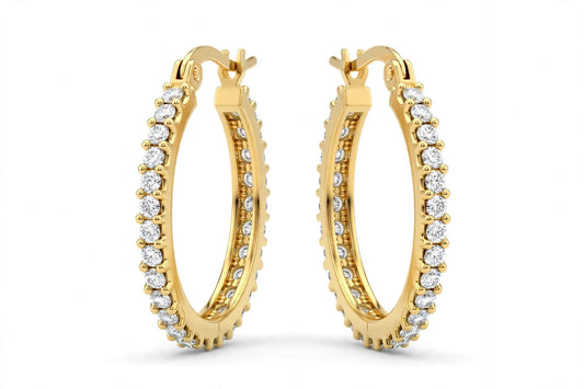 Lab Grown Diamond Hoop Earrings (1–5 Carat)