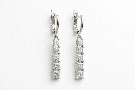 Five Stone Tennis Earrings — Joya House