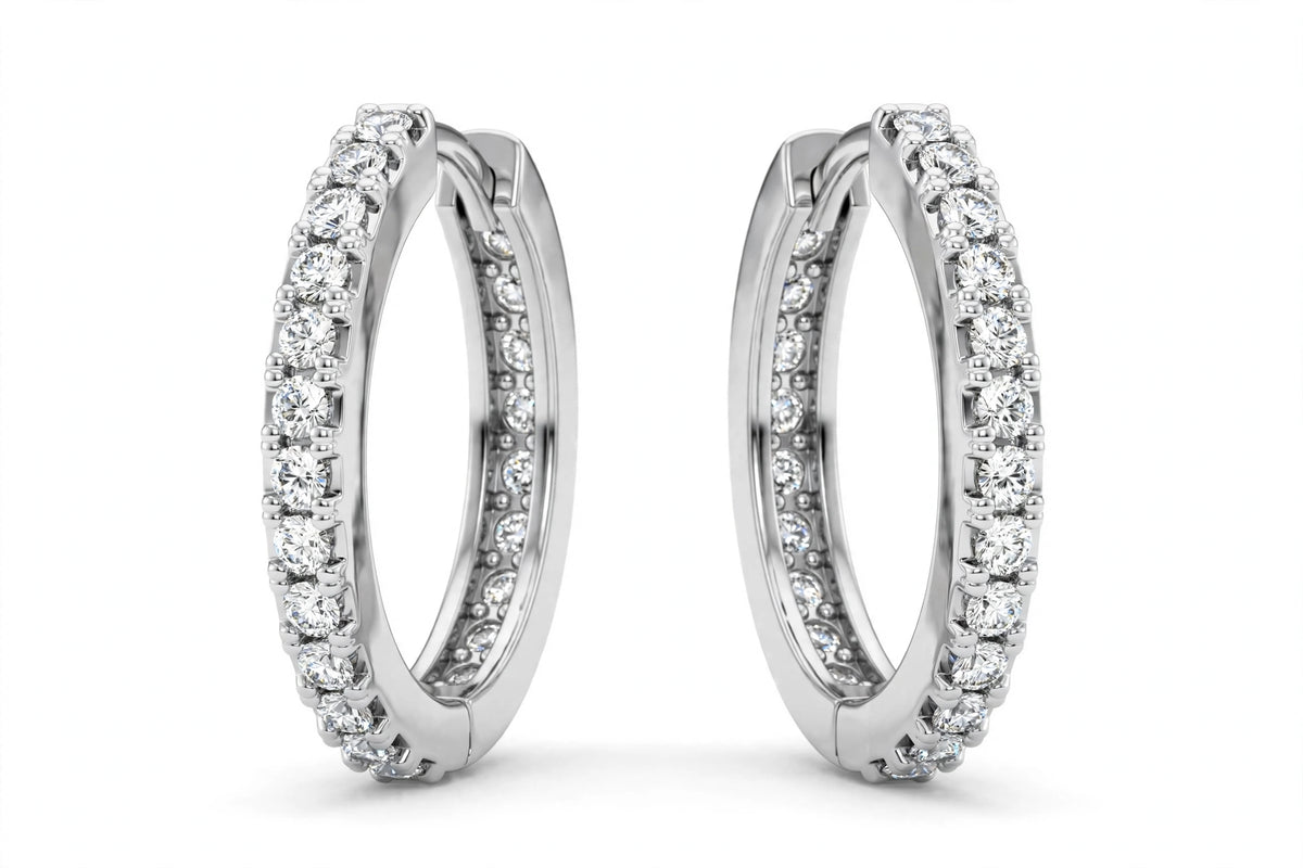 Lab Grown Diamond Hoop Earrings (1–5 Carat)